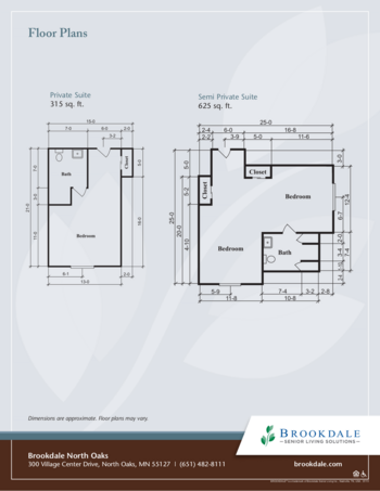Floorplan of Brookdale North Oaks, Assisted Living, Memory Care, North Oaks, MN 1