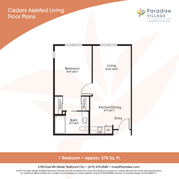 Floorplan of Cedars Assisted Living (National City), Assisted Living, National City, CA 1