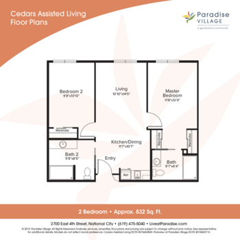 Floorplan of Cedars Assisted Living (National City), Assisted Living, National City, CA 2