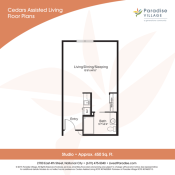 Floorplan of Cedars Assisted Living (National City), Assisted Living, National City, CA 3