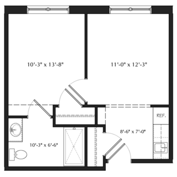 Floorplan of Converse Home, Assisted Living, Memory Care, Burlington, VT 1