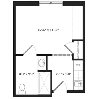 Floorplan of Converse Home, Assisted Living, Memory Care, Burlington, VT 2