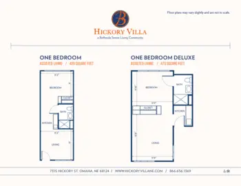 Floorplan of Hickory Villa, Assisted Living, Omaha, NE 2