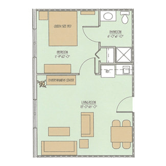Floorplan of Magnolia Terrace, Assisted Living, Galion, OH 1