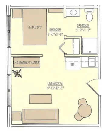 Floorplan of Magnolia Terrace, Assisted Living, Galion, OH 2