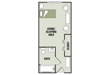 Floorplan of Morningview at Irving Park, Assisted Living, Greensboro, NC 3