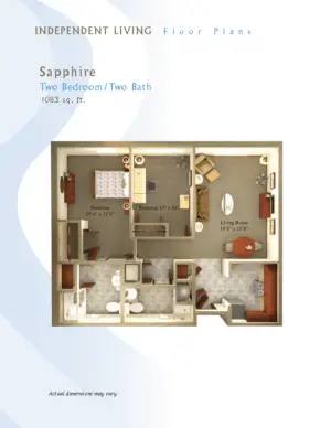 Floorplan of Rio Terra Senior Living, Assisted Living, New Braunfels, TX 17