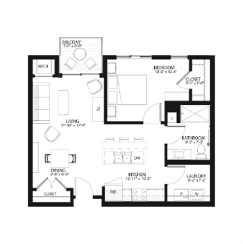 Floorplan of Rivervillage East, Assisted Living, Memory Care, Minneapolis, MN 1