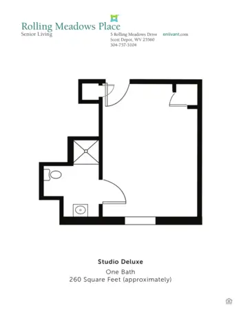 Floorplan of Rolling Meadows Place, Assisted Living, Scott Depot, WV 2