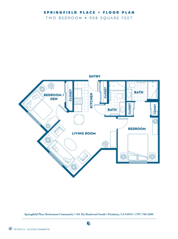 Floorplan of Springfield Place, Assisted Living, Petaluma, CA 5