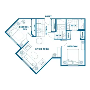 Floorplan of Springfield Place, Assisted Living, Petaluma, CA 6