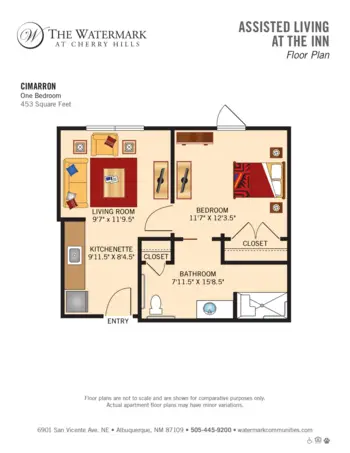 Floorplan of The Watermark at Cherry Hills, Assisted Living, Albuquerque, NM 2