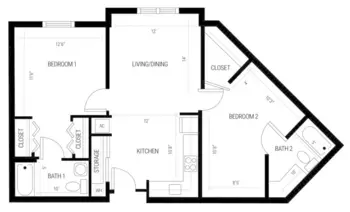 Floorplan of The Windsor Senior Living Community, Assisted Living, Mandeville, LA 2