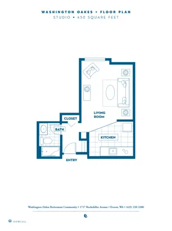 Floorplan of Washington Oakes, Assisted Living, Everett, WA 3