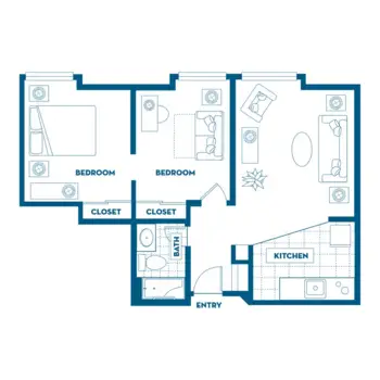 Floorplan of Washington Oakes, Assisted Living, Everett, WA 6