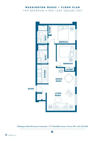 Floorplan of Washington Oakes, Assisted Living, Everett, WA 7