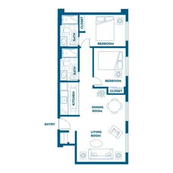 Floorplan of Washington Oakes, Assisted Living, Everett, WA 8