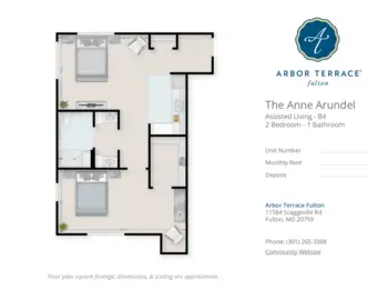 Floorplan of Arbor Terrace Fulton, Assisted Living, Fulton, MD 3