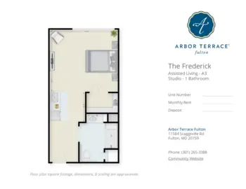 Floorplan of Arbor Terrace Fulton, Assisted Living, Fulton, MD 4