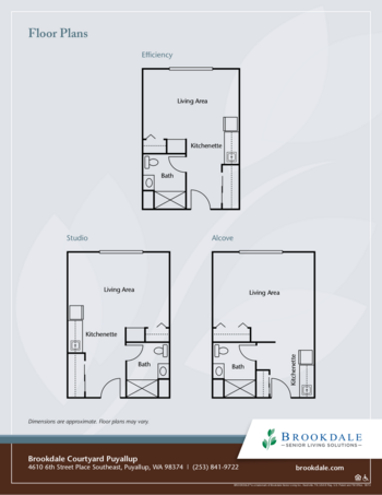 Floorplan of Brookdale Courtyard Puyallup, Assisted Living, Puyallup, WA 1