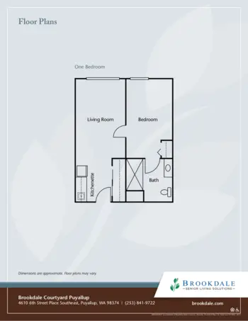Floorplan of Brookdale Courtyard Puyallup, Assisted Living, Puyallup, WA 2