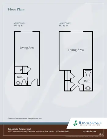 Floorplan of Brookdale Robinwood, Assisted Living, Gastonia, NC 1