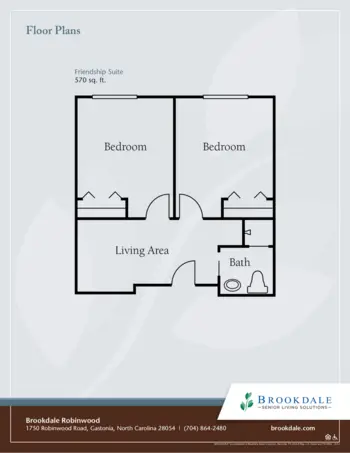 Floorplan of Brookdale Robinwood, Assisted Living, Gastonia, NC 3