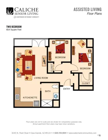Floorplan of Caliche Senior Living, Assisted Living, Casa Grande, AZ 2