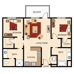 Floorplan of Caliche Senior Living, Assisted Living, Casa Grande, AZ 6