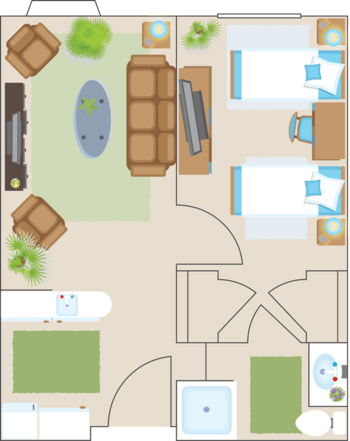 Floorplan of Colonial Oaks at Katy, Assisted Living, Katy, TX 1