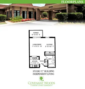 Floorplan of Covenant Woods a Senior Living Community, Assisted Living, Columbus, GA 3