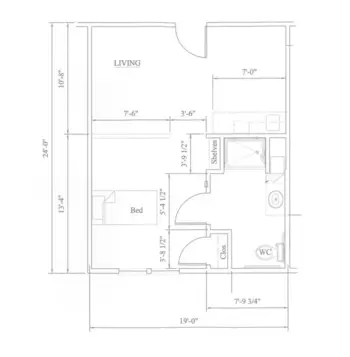 Floorplan of Lighthouse, Assisted Living, Memory Care, Ocean Springs, MS 2