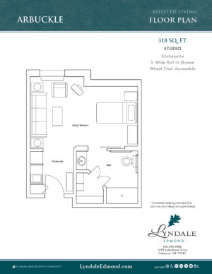 Floorplan of Lyndale - Edmond, Assisted Living, Edmond, OK 3