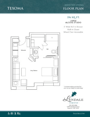 Floorplan of Lyndale - Edmond, Assisted Living, Edmond, OK 6