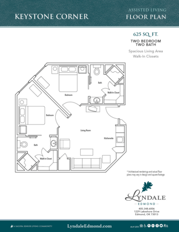 Floorplan of Lyndale - Edmond, Assisted Living, Edmond, OK 11