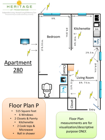 Floorplan of Mary Ann Morse at Heritage, Assisted Living, Framingham, MA 2