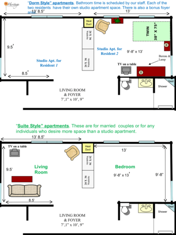 Floorplan of Mary Ann Morse at Heritage, Assisted Living, Framingham, MA 15