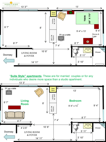 Floorplan of Mary Ann Morse at Heritage, Assisted Living, Framingham, MA 16