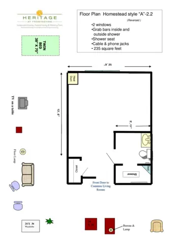 Floorplan of Mary Ann Morse at Heritage, Assisted Living, Framingham, MA 17