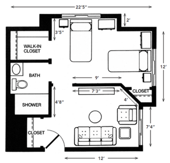 Floorplan of Meadow Woods, Assisted Living, Memory Care, Bloomington, MN 2