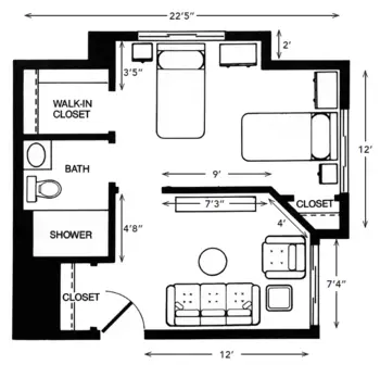 Floorplan of Meadow Woods, Assisted Living, Memory Care, Bloomington, MN 3