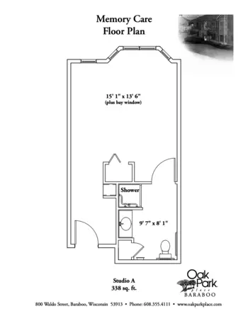 Floorplan of Oak Park Place Baraboo, Assisted Living, Memory Care, Baraboo, WI 8