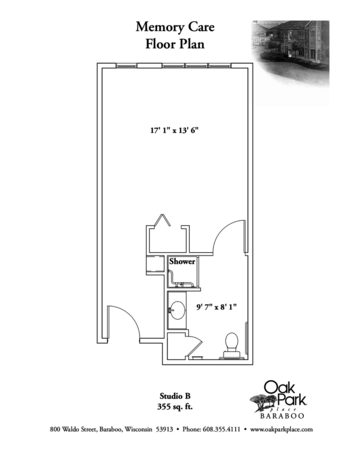 Floorplan of Oak Park Place Baraboo, Assisted Living, Memory Care, Baraboo, WI 9