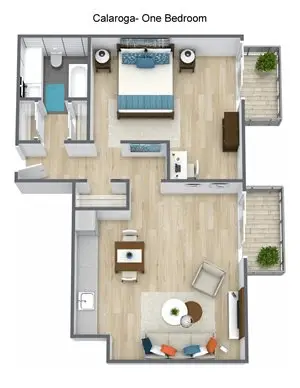 Floorplan of Pacifica Senior Living Calaroga Terrace, Assisted Living, Portland, OR 1