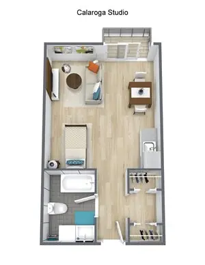 Floorplan of Pacifica Senior Living Calaroga Terrace, Assisted Living, Portland, OR 2