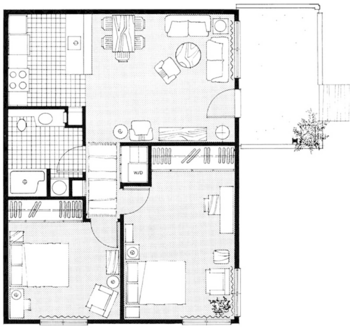 Floorplan of Park View Villas, Assisted Living, Port Angeles, WA 1