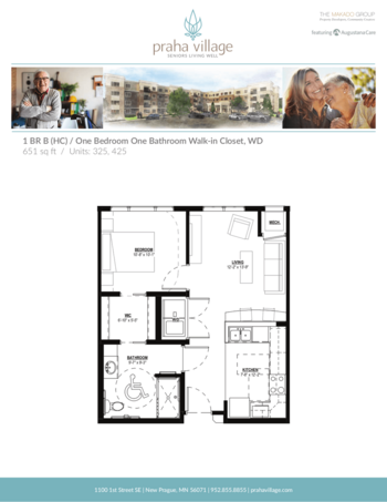 Floorplan of Praha Village, Assisted Living, Memory Care, New Prague, MN 9
