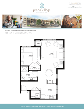 Floorplan of Praha Village, Assisted Living, Memory Care, New Prague, MN 14
