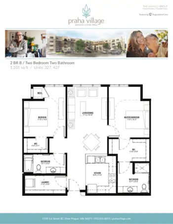 Floorplan of Praha Village, Assisted Living, Memory Care, New Prague, MN 7