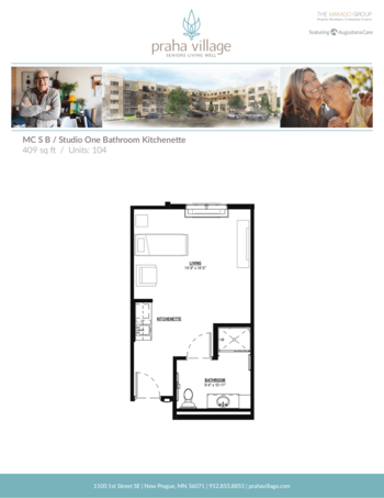 Floorplan of Praha Village, Assisted Living, Memory Care, New Prague, MN 15